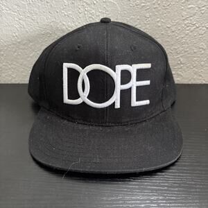 black and white DOPE Couture snapback hat
